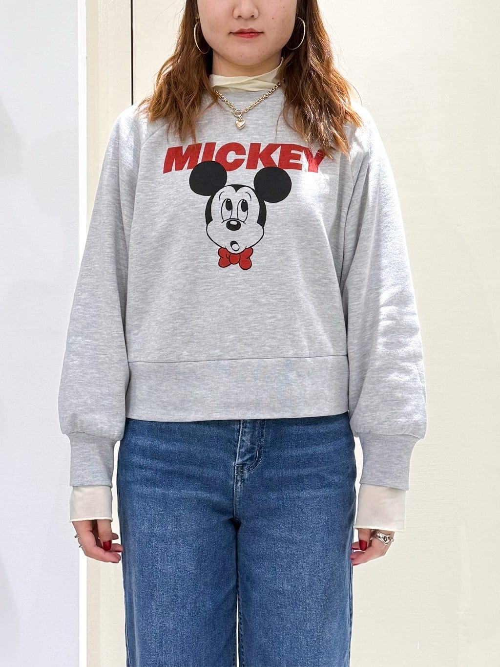 sayaさんの「OPAQUE.CLIP｜《Mickey Mouse》プリントアソートスウェット【洗濯機OK】」を使ったコーディネート