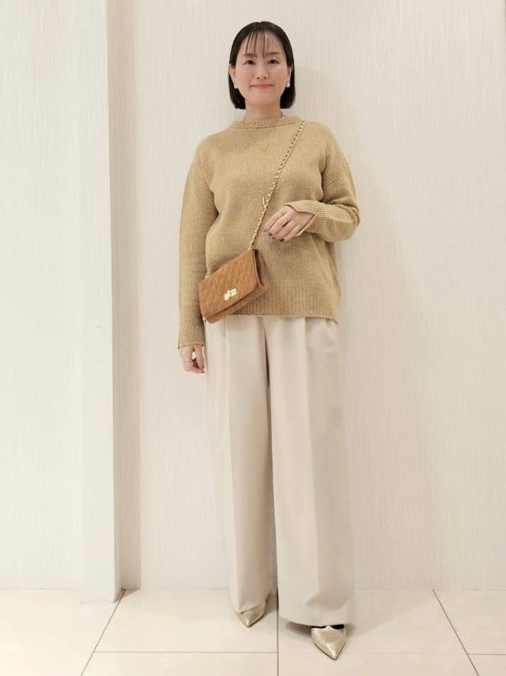naokoさんの「UNTITLED｜【ゆったり】三つ杢カラーニット」を使ったコーディネート