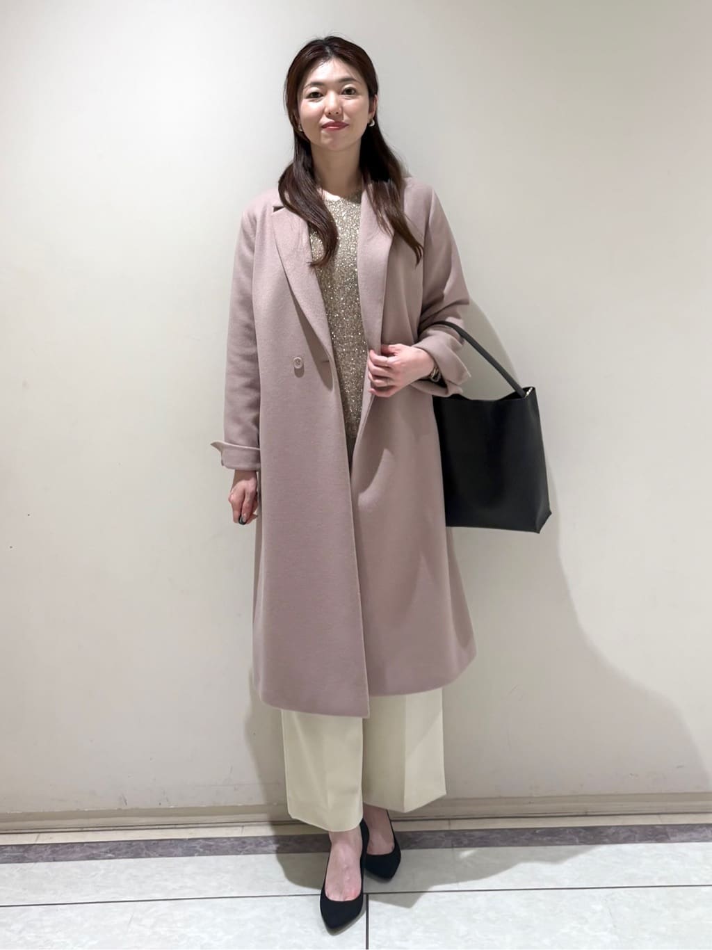 sakiさんの「COUP DE CHANCE｜【日本製】チェスター風コート」を使ったコーディネート
