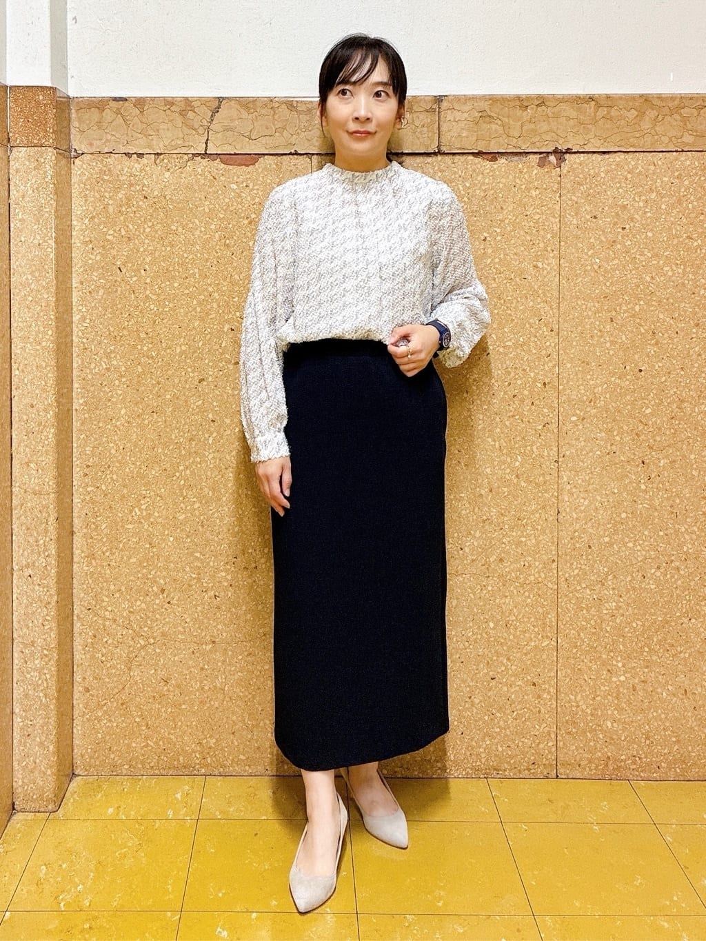 hattoriさんの「INDIVI｜【きれいめ／オフィス／イベント】フェザージャカードブラウス」を使ったコーディネート