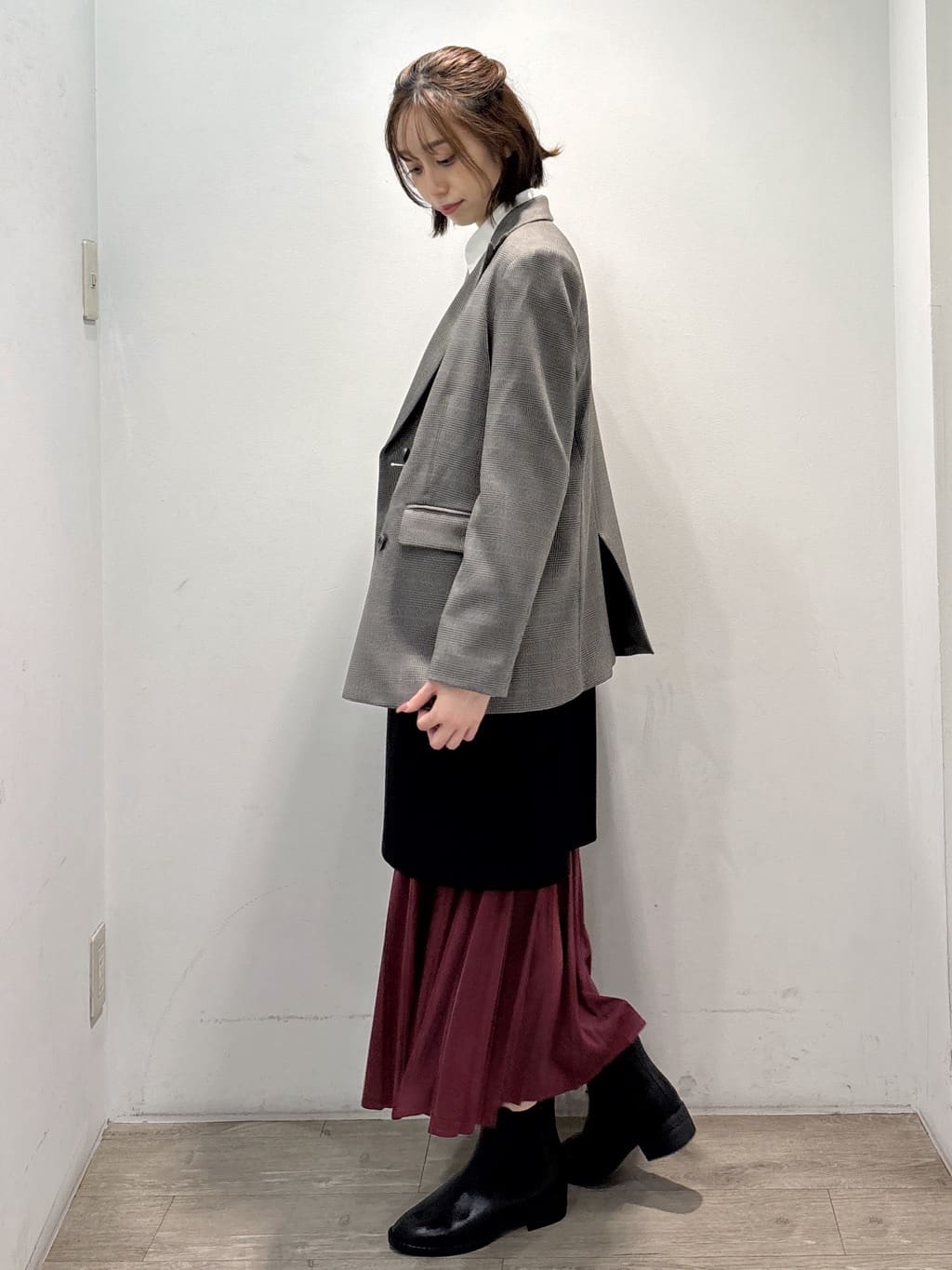 ぶまりんさんの「OPAQUE.CLIP｜ポロ衿配色ミニワンピース【洗濯機OK】」を使ったコーディネート