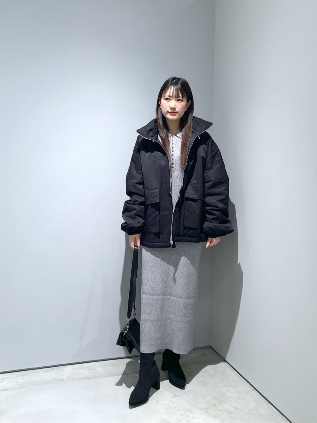 Renoさんの「INDIVI｜【再入荷】ビッグポケット中綿フォルムコート」を使ったコーディネート