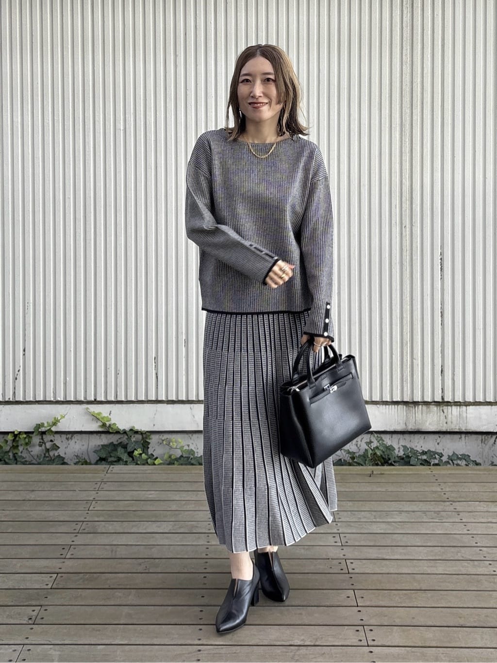 kotakiさんの「INDIVI｜スタンドネック シャギーモールニット」を使ったコーディネート
