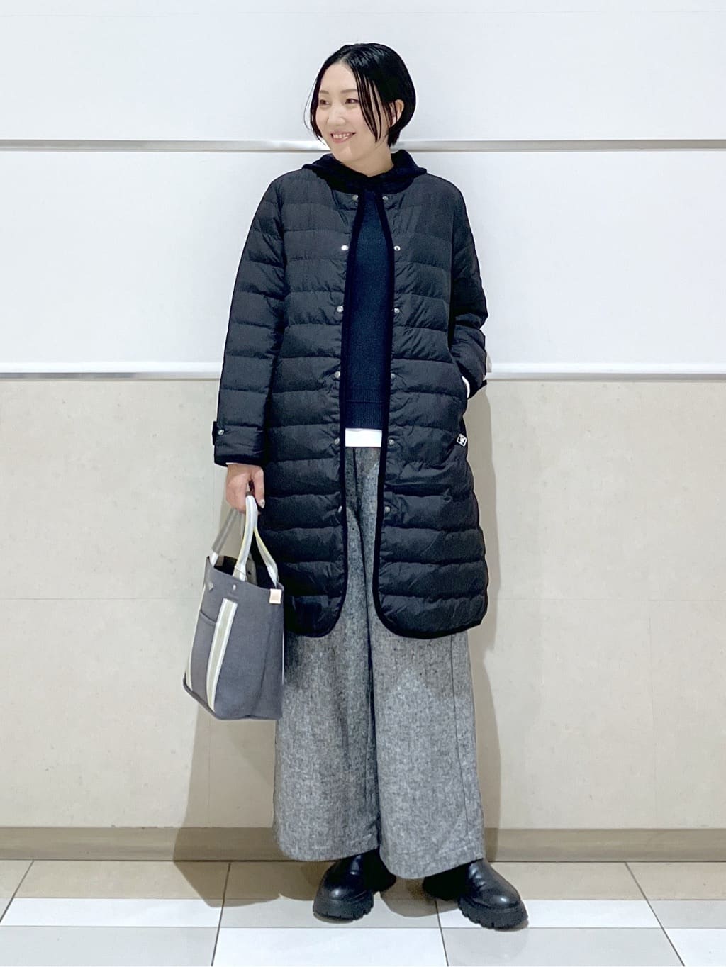 eriko さんの「Dessin｜【撥水・2WAY】ミュラーダウンコートロング丈」を使ったコーディネート