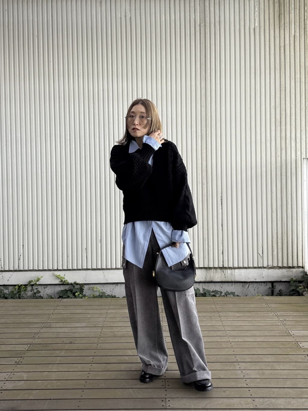 kotakiさんの「INDIVI｜スキッパーフォルムニット」を使ったコーディネート