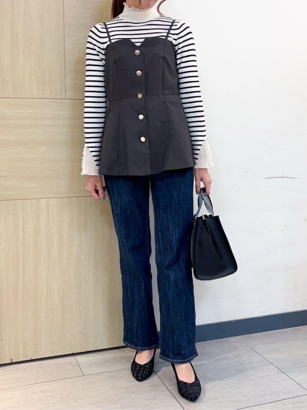 nanaさんの「grove｜【カセット服】主役級キャミビスチェ」を使ったコーディネート