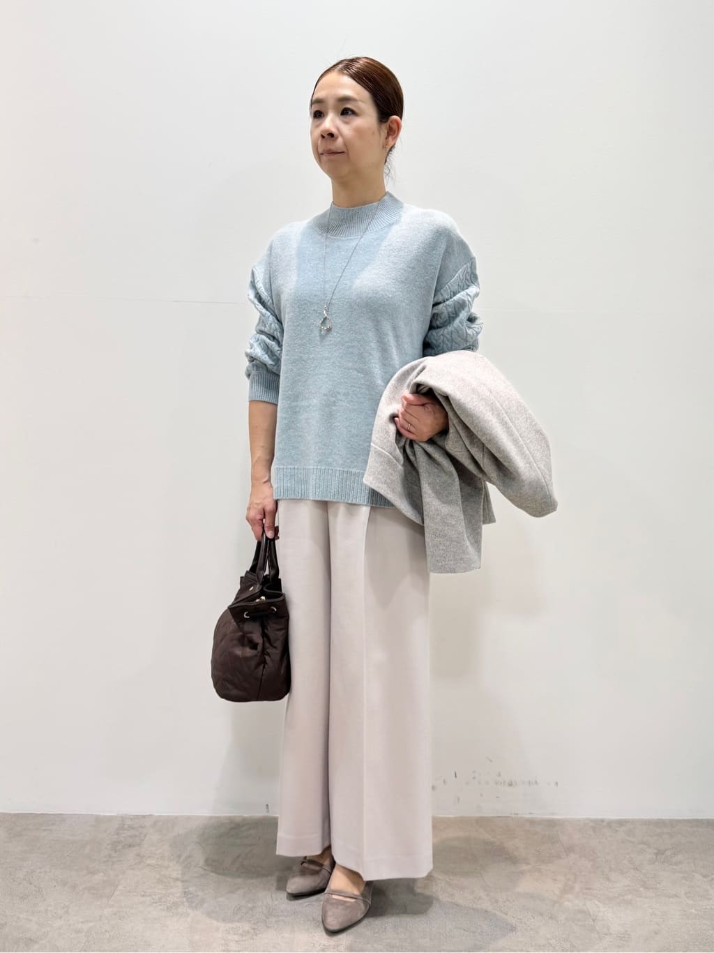 koyaさんの「Reflect｜【ゆったりシルエット】ジャージメルトンコクーンジャケット」を使ったコーディネート