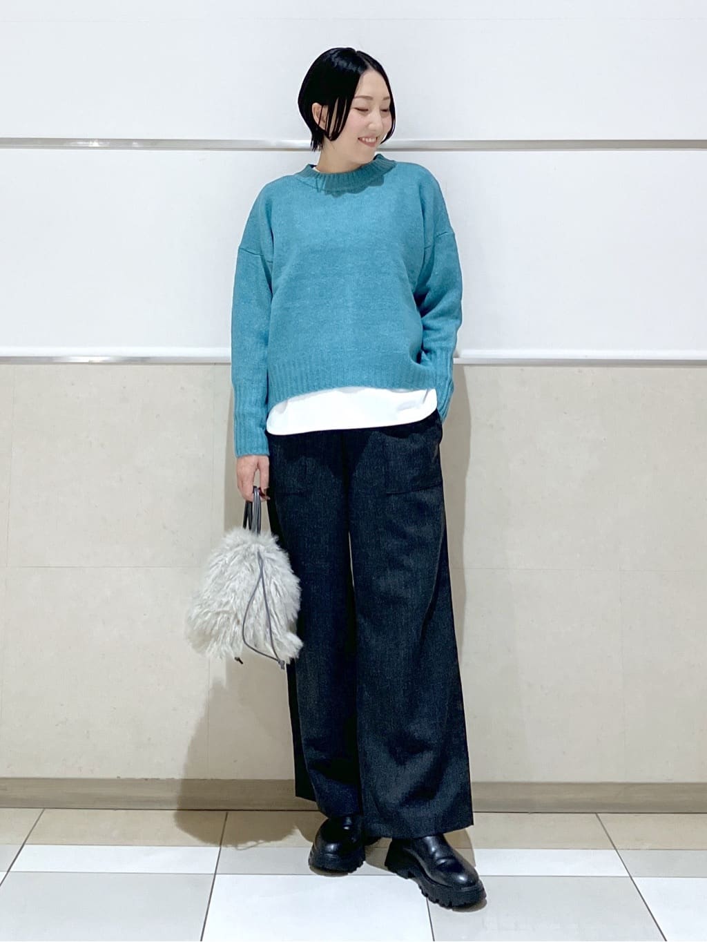 eriko さんの「Dessin｜【洗える】クルーネックワイドニット」を使ったコーディネート