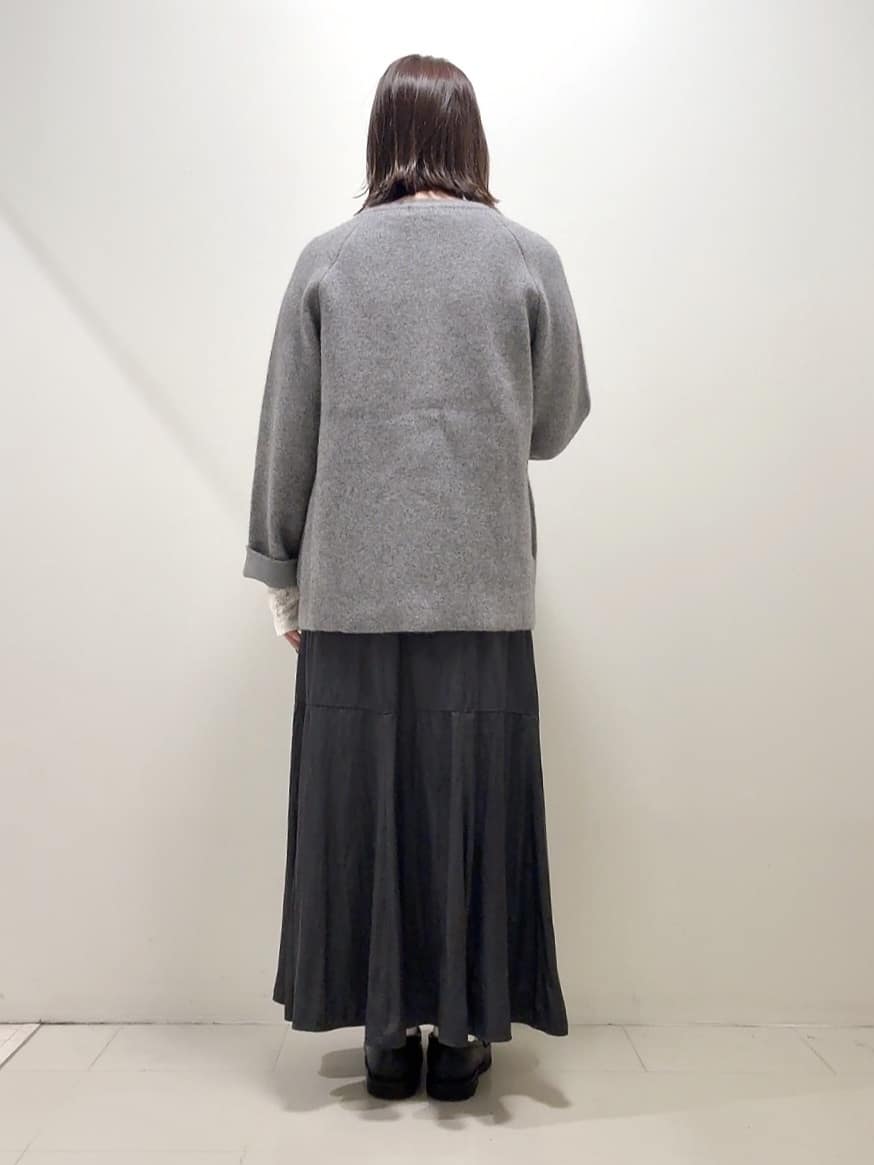 YUIさんの「UNTITLED｜【軽アウター/ミドル丈】ウールニットコーディガン」を使ったコーディネート