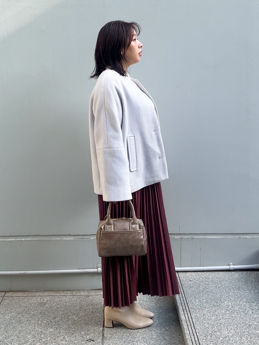 ちびゆきさんの「grove｜【ウール混】軽やかに羽織れるショートコート」を使ったコーディネート