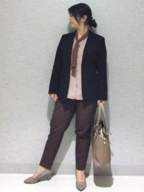 sakoさんの「Reflect｜【レイヤードに◎】ボウタイプリントブラウス」を使ったコーディネート