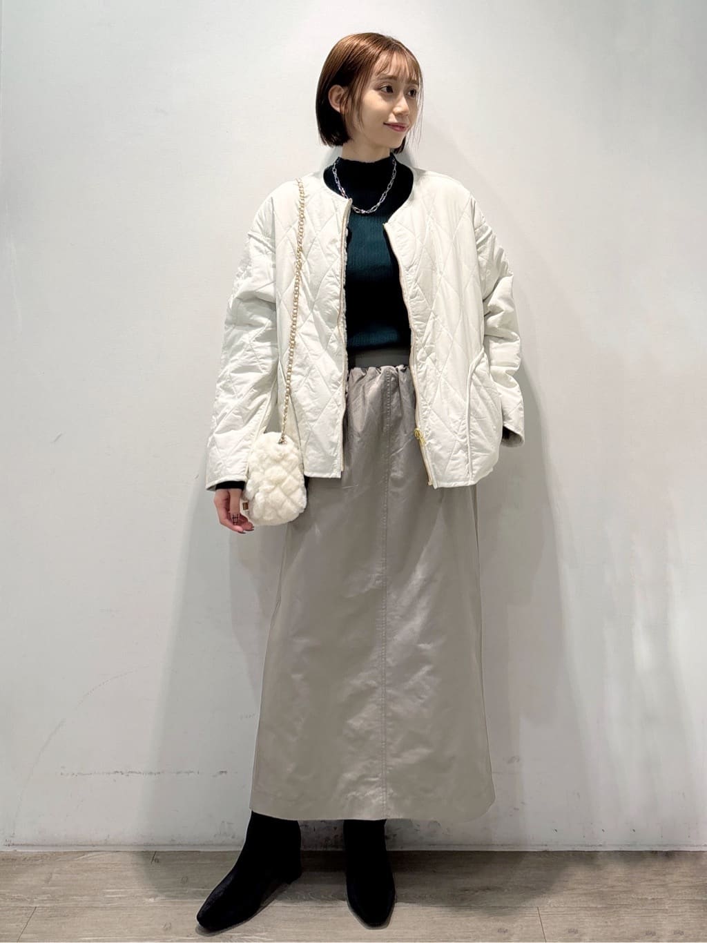 ぶまりんさんの「OPAQUE.CLIP｜ハイネックリブニット【洗濯機OK】」を使ったコーディネート