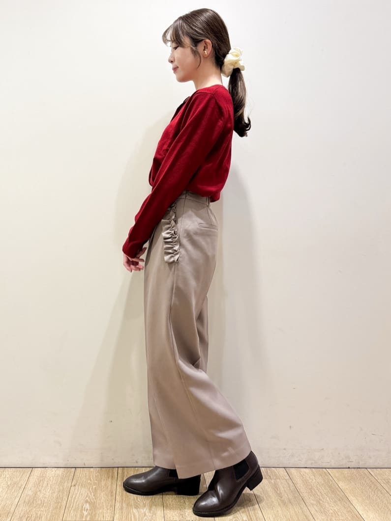 ayaさんの「index｜フリルポケットストレートパンツ【洗濯機OK／防シワ】」を使ったコーディネート