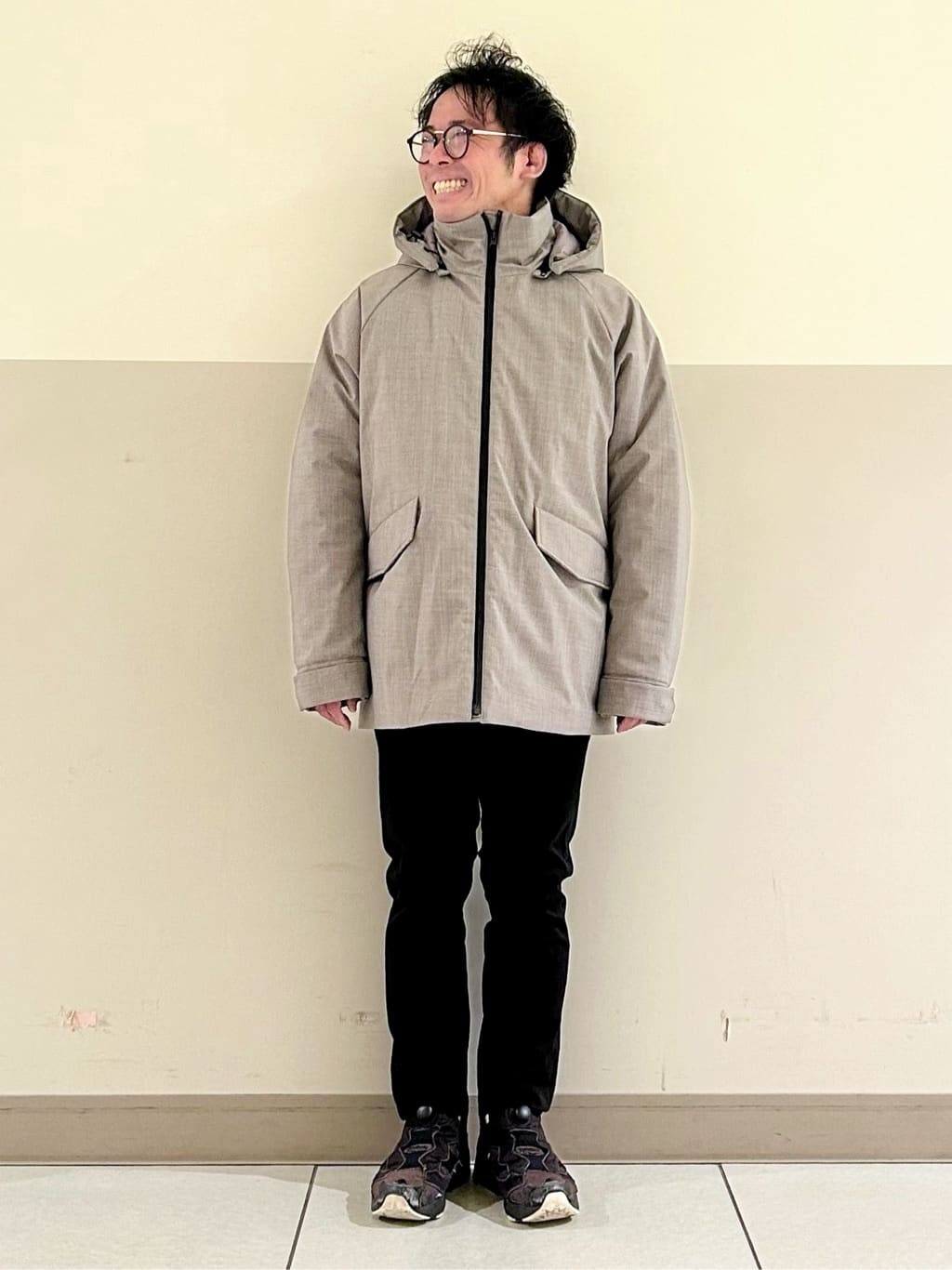 KENJI Iさんの「THE SHOP TK｜【軽くて、暖かい】SORONA／ソロナ 中綿ブルゾン 防風/軽量/洗濯機OK/フード脱着可」を使ったコーディネート