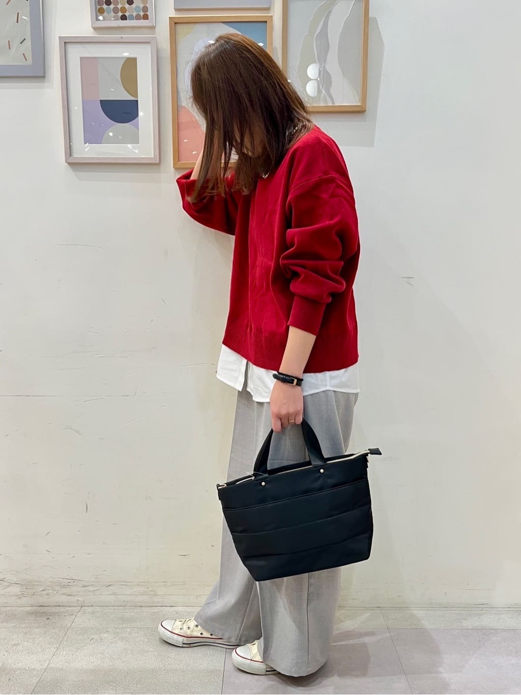 𝐂𝐡𝐢𝐢 &hearts;(ちー)さんの「SHOO･LA･RUE｜【S-LL/セットアップ可/洗濯後しわになりにくい】きちんと見え タックワイドパンツ」を使ったコーディネート