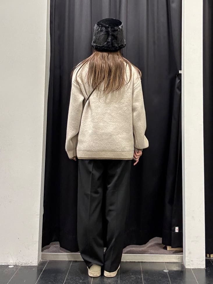 もさんの「THE SHOP TK｜【洗える】ほど良くラフで女性らしい ハーフZIPニット」を使ったコーディネート