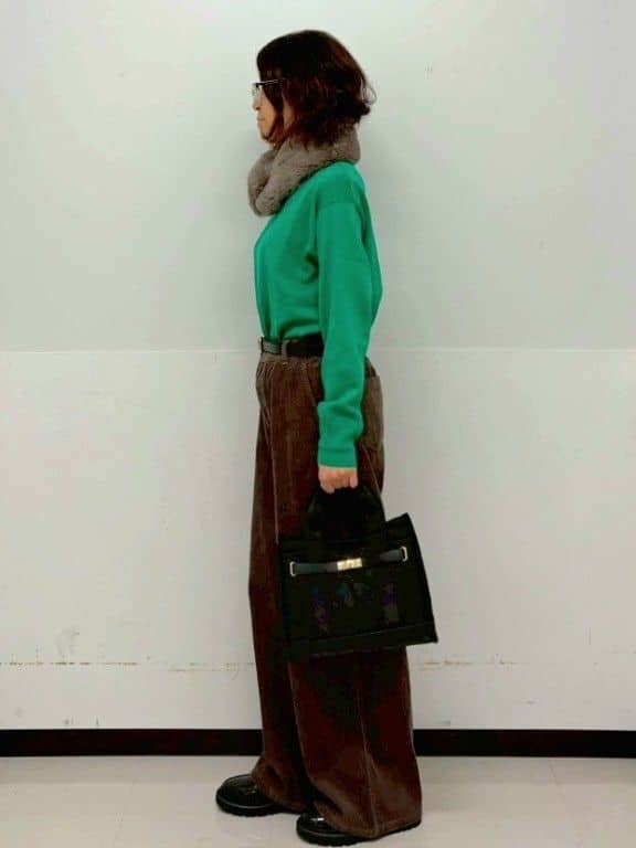 くまみさんの「OPAQUE.CLIP｜ボートネックニット／エクストラファインメリノウール【THEシリーズ／洗濯機OK】」を使ったコーディネート