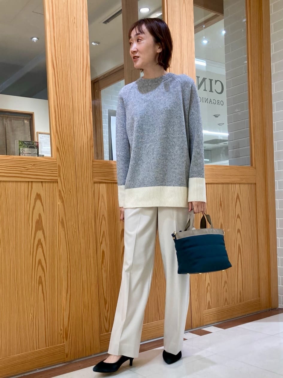 ゆうさんの「UNTITLED｜【重ね着もおすすめ/洗える】ウールカシミヤ クルーネックニット」を使ったコーディネート