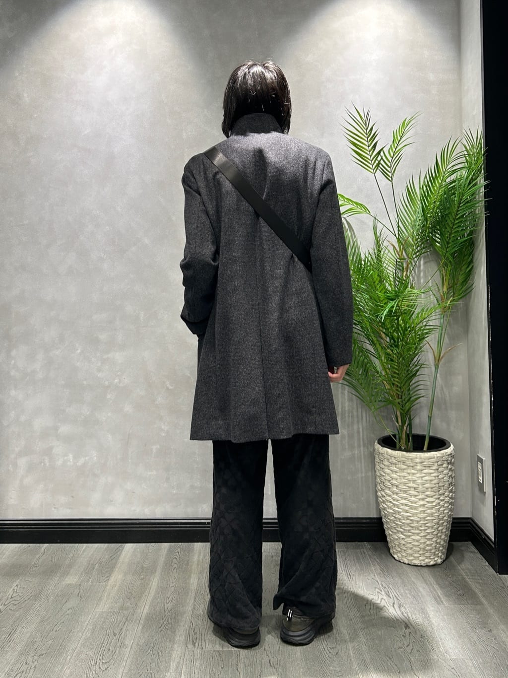 ruiさんの「TAKEO KIKUCHI｜カシミヤブレンド ビーバー調ピンヘッドスタンドカラーコート」を使ったコーディネート