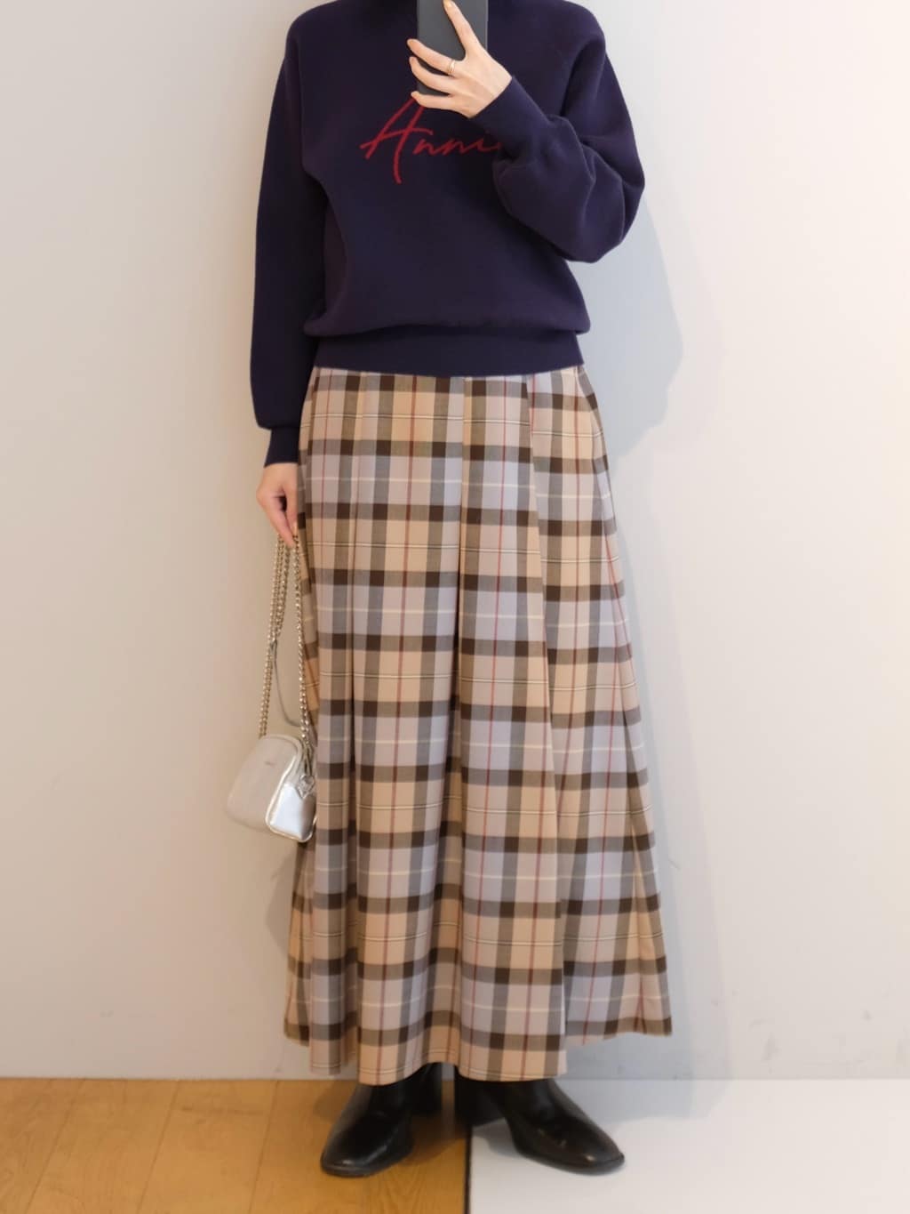 Kishimotoさんの「DRESSTERIOR｜◆アニージャカードニット」を使ったコーディネート
