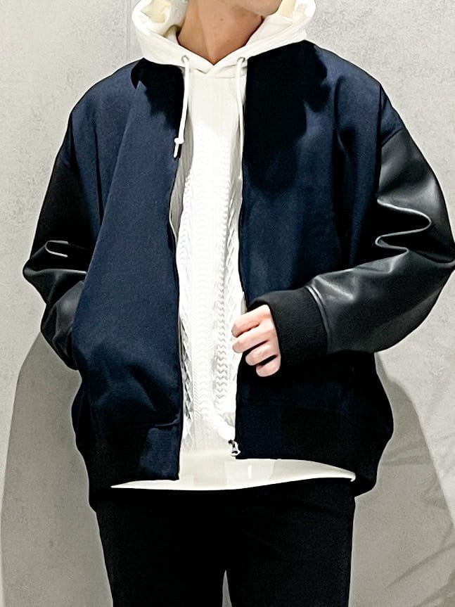 SHI-MAさんの「THE SHOP TK｜【1ランク上の大人カジュアルに】異素材コンビ リブブルゾン」を使ったコーディネート