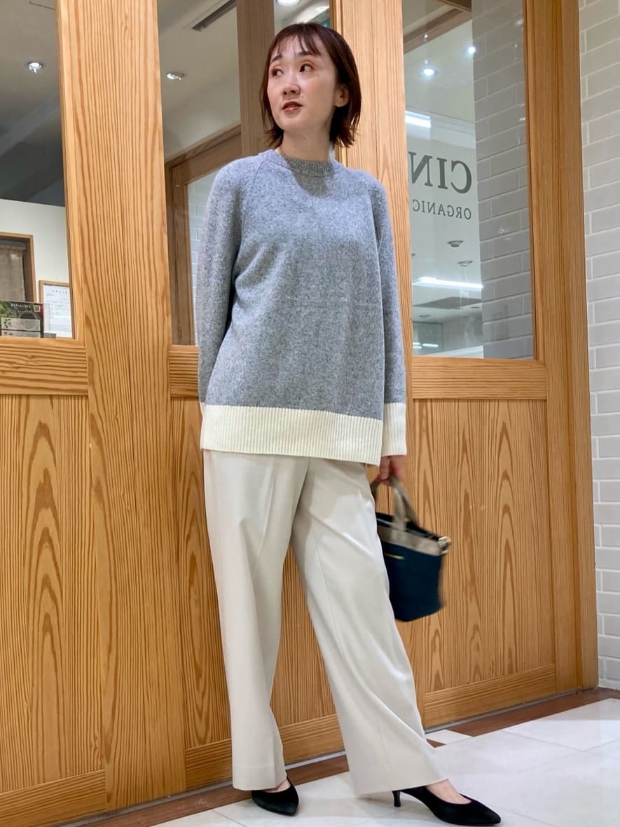 ゆうさんの「UNTITLED｜【重ね着もおすすめ/洗える】ウールカシミヤ クルーネックニット」を使ったコーディネート