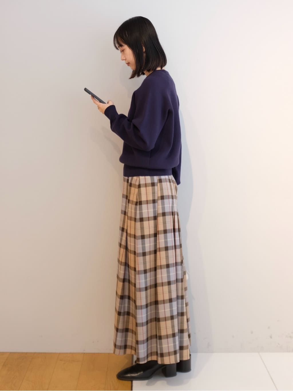 Kishimotoさんの「DRESSTERIOR｜◆アニージャカードニット」を使ったコーディネート