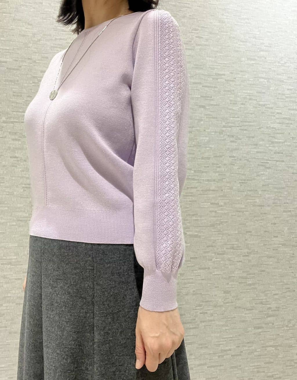 marikoさんの「Reflect｜【SS-4Lサイズ／衿が顔に当たらない◎】スタンドネックミドルコート」を使ったコーディネート