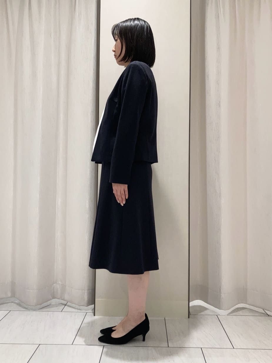 わたなべさんの「UNTITLED｜【洗えるスーツ/ストレッチ】ウール混ジャージ ノーカラージャケット」を使ったコーディネート