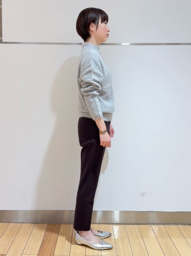 あやさんの「UNTITLED｜【大人な品格/ふわふわニット】フォックスカシミヤ コクーンニット」を使ったコーディネート