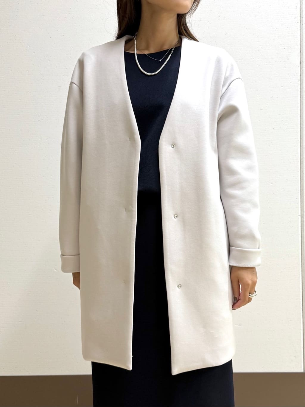 mamiさんの「INDIVI｜【SETUP可能／袖コンシャス】ダンボールジャージトップス」を使ったコーディネート