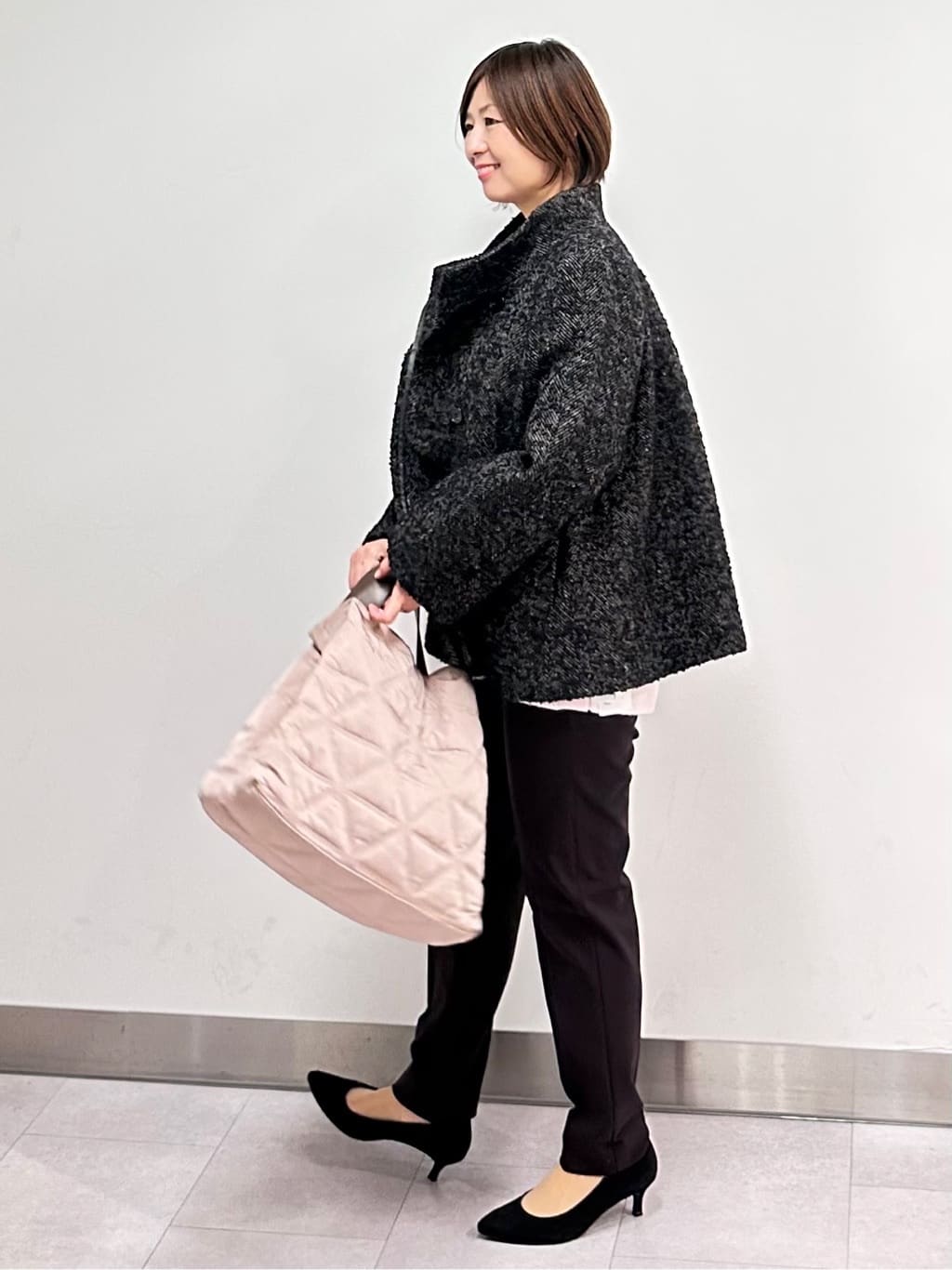 みなこさんの「UNTITLED｜【あったか素材/ストレッチ性】裏起毛テーパードパンツ」を使ったコーディネート