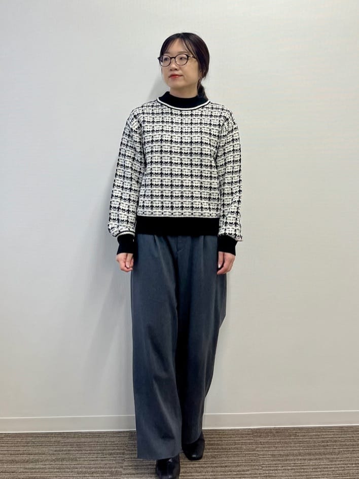 saoriさんの「【手洗い可】ツイードニット」を使ったコーディネート