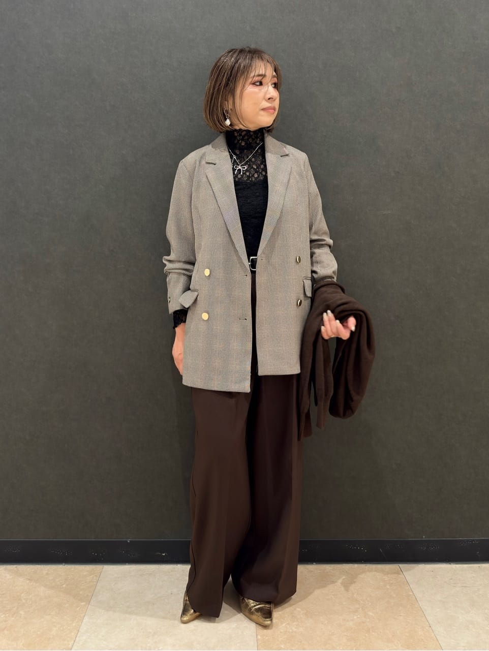 Megさんの「SHOO･LA･RUE｜【S-LL】上品なレースハイネックトップス」を使ったコーディネート