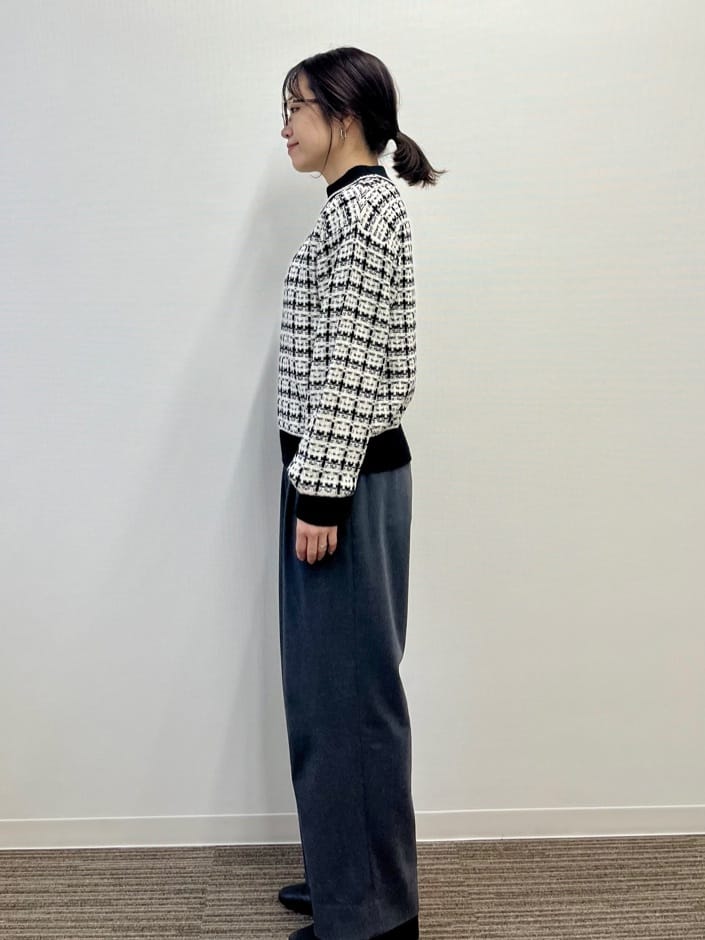 saoriさんの「【手洗い可】ツイードニット」を使ったコーディネート