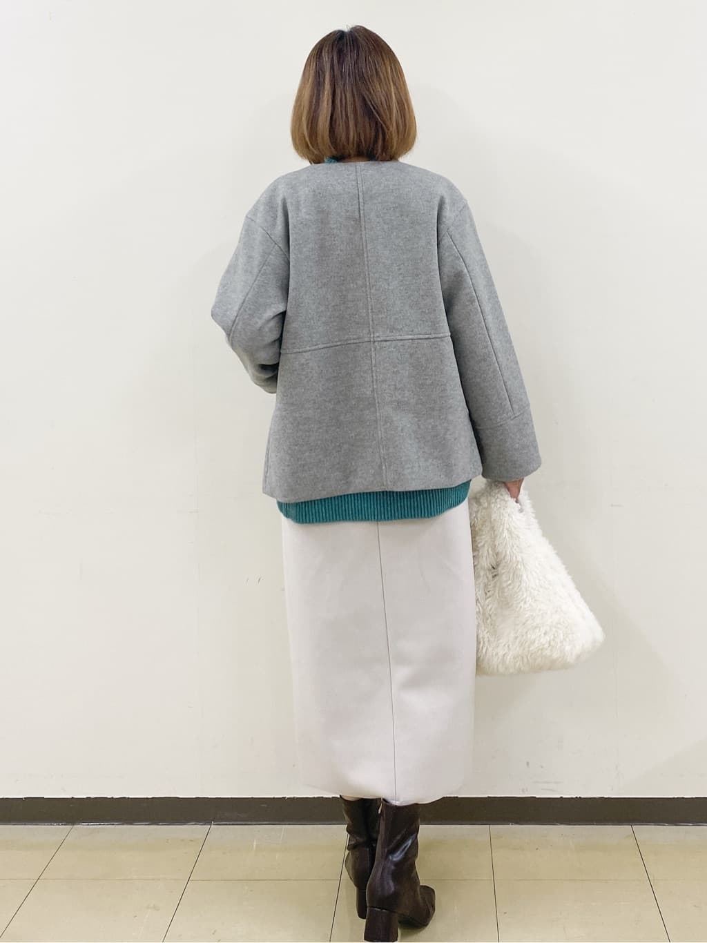miさんの「index｜ウールライクタイトスカート【洗濯機洗い可】《8col》」を使ったコーディネート