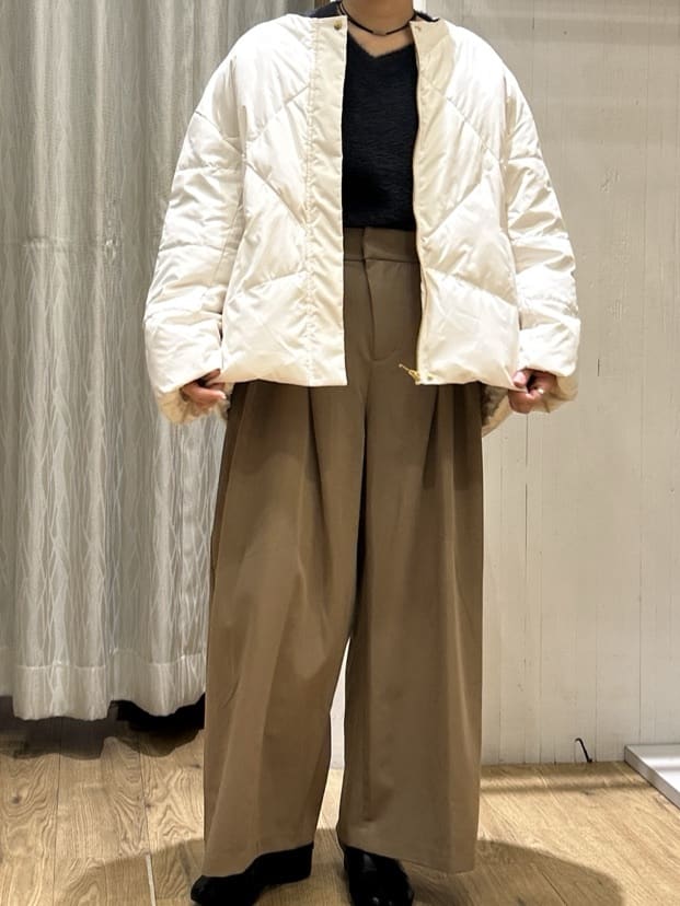 ga_riさんの「THE SHOP TK｜きれいめにもカジュアルにも ノーカラーキルトジャケット」を使ったコーディネート