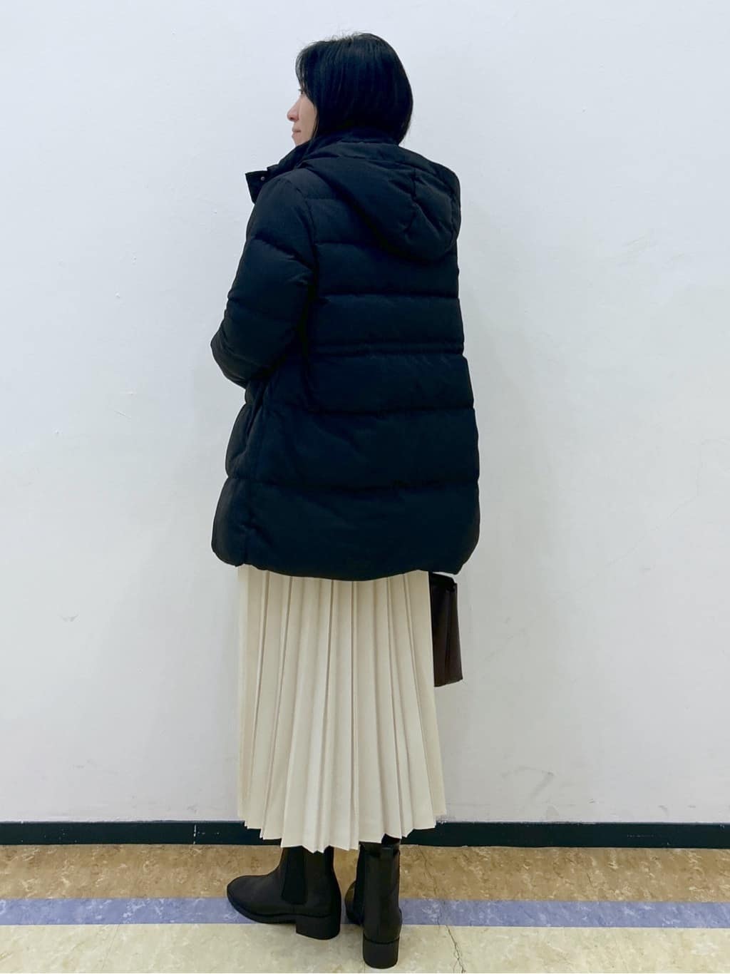 su.さんの「index｜KAWADAダウンドロストミドルコート【撥水／洗濯機OK／2WAY／静電気防止裏地】《XS～3L》」を使ったコーディネート