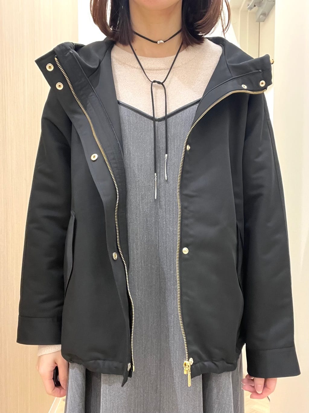  おまつさんの「grove｜【名品アウター/3WAY・はっ水】ボアライナー付マウンテンパーカ」を使ったコーディネート
