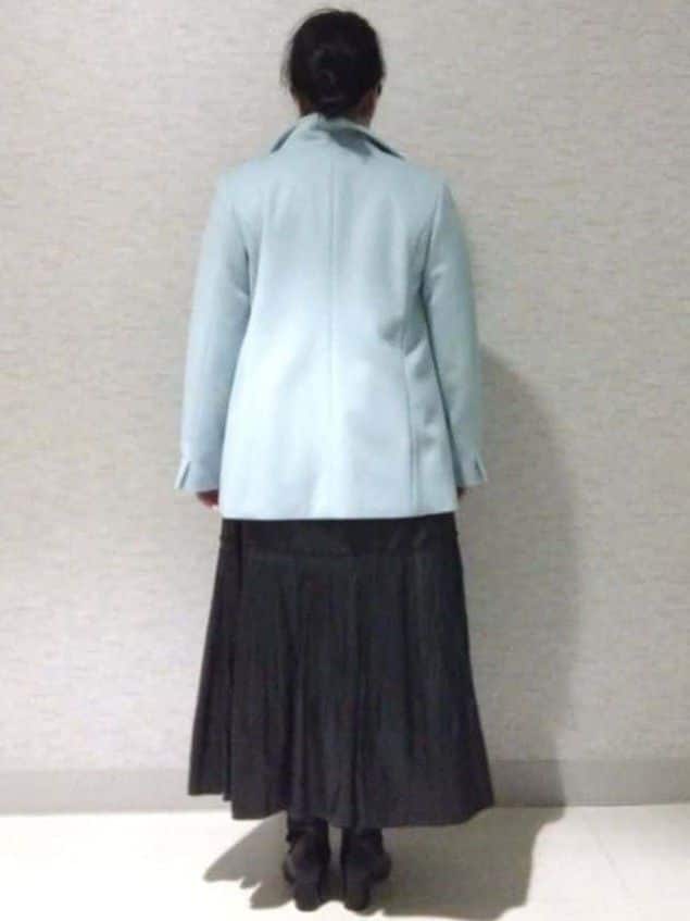 sakoさんの「Reflect｜【SS-4Lサイズ／衿が顔に当たらない◎】スタンドネックミドルコート」を使ったコーディネート