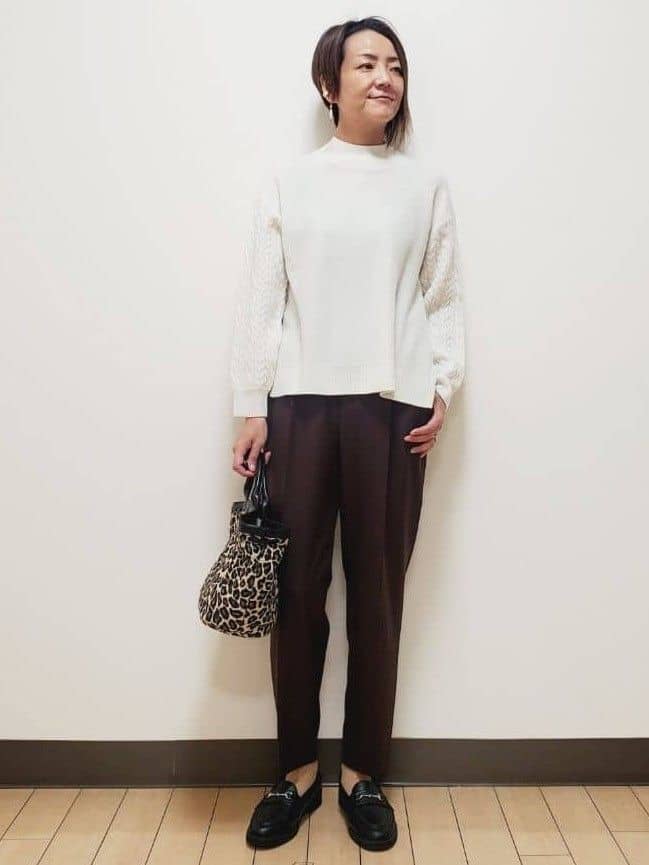 yuuさんの「Reflect｜【一枚で着映え◎／ゆったりシルエット】ラメ&times;スパンコールウール混ニット」を使ったコーディネート