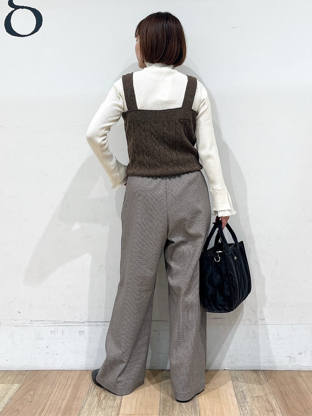 山さんさんの「grove｜【SETITEM】ケーブルニットビスチェ」を使ったコーディネート