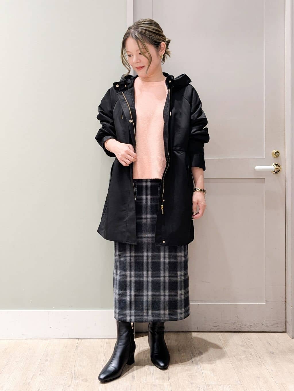 kuwawaさんの「grove｜最終お値下げ！！【名品アウター/3WAY・はっ水】ボアライナー付きモッズコート」を使ったコーディネート