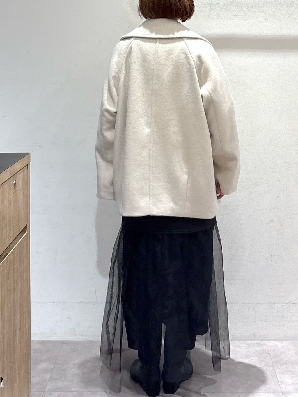 たけねぇさんの「OPAQUE.CLIP｜カシミヤブレンドウールミドルピーコート」を使ったコーディネート