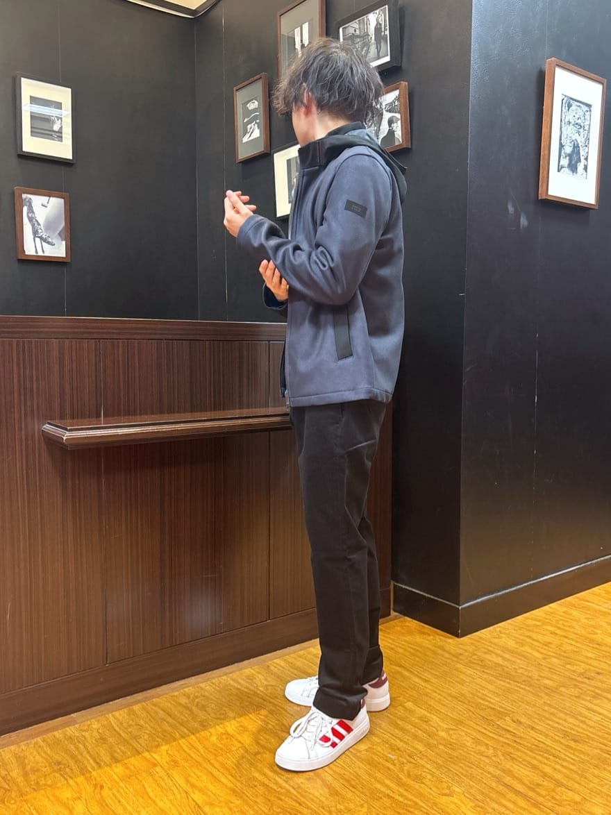 KEIさんの「TAKEO KIKUCHI｜【JUST ONE LAYER】ダウンファブリック ジップアップ フード ブルゾン」を使ったコーディネート