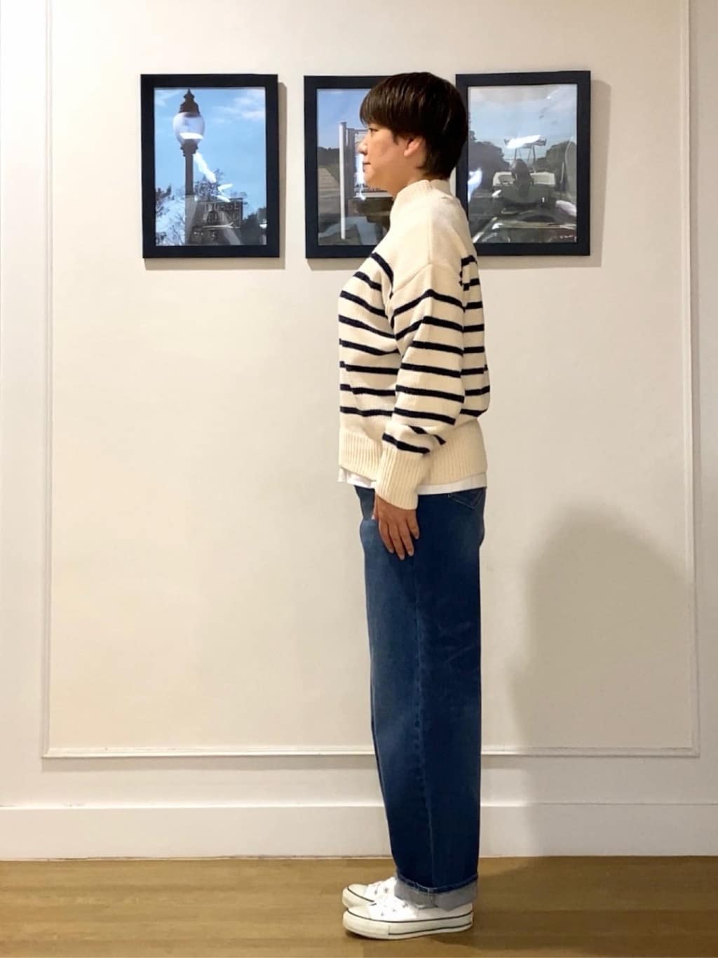Hiroさんの「Dessin｜【洗える】ハイネックベロアモールニット」を使ったコーディネート