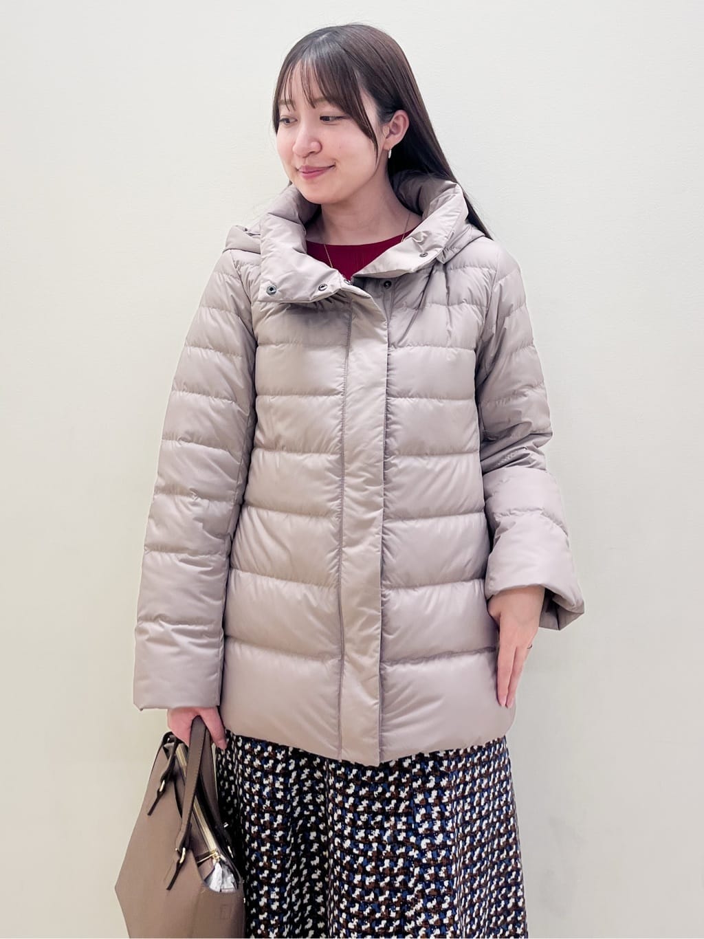 mikikoさんの「Reflect｜【SS-4Lサイズ】フーデッドミドルダウンコート」を使ったコーディネート