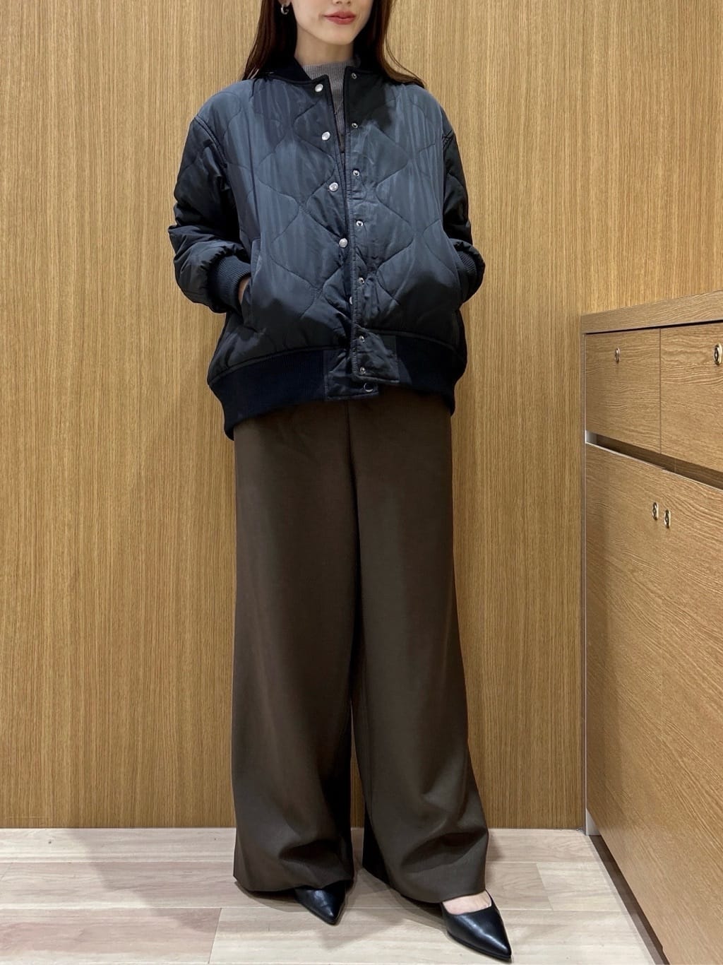 maiさんの「OPAQUE.CLIP｜《リバーシブル》キルティングブルゾン」を使ったコーディネート