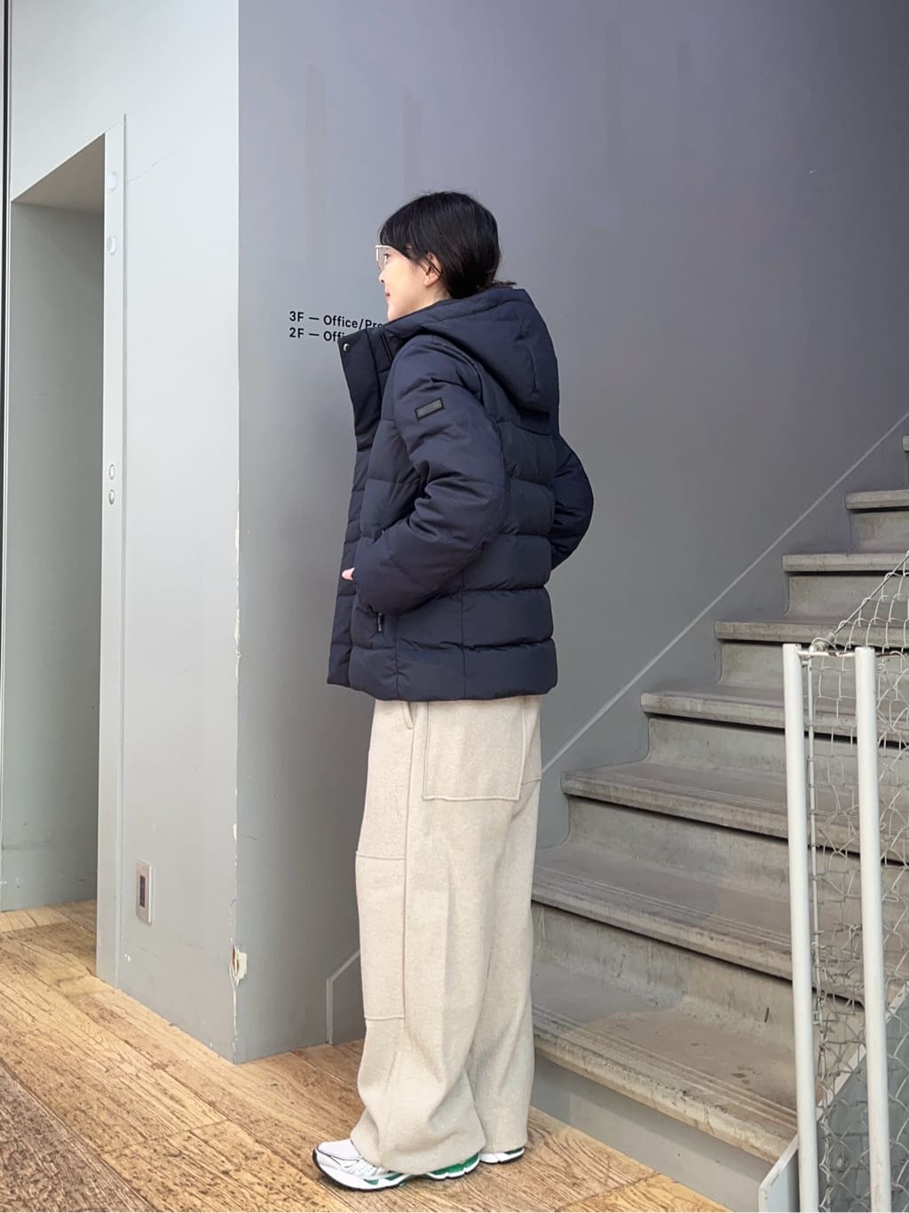 神野（jinno）さんの「TAKEO KIKUCHI｜カラーコンビ ダウンブルゾン」を使ったコーディネート