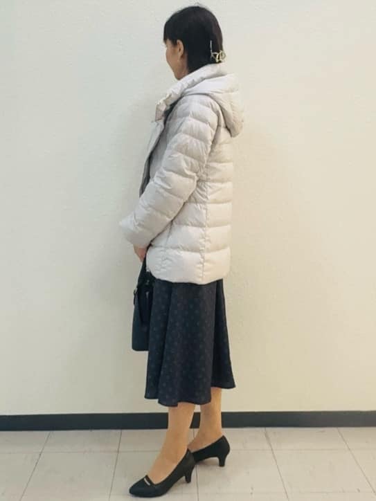 ⭐︎Eimi⭐︎さんの「Reflect｜【SS-4Lサイズ】フーデッドミドルダウンコート」を使ったコーディネート